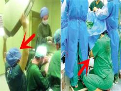 敬業護士挺著7個月孕肚跪地協助病人開刀生產，手術結束後癱坐在地的一幕讓大家都忍不住流淚了…